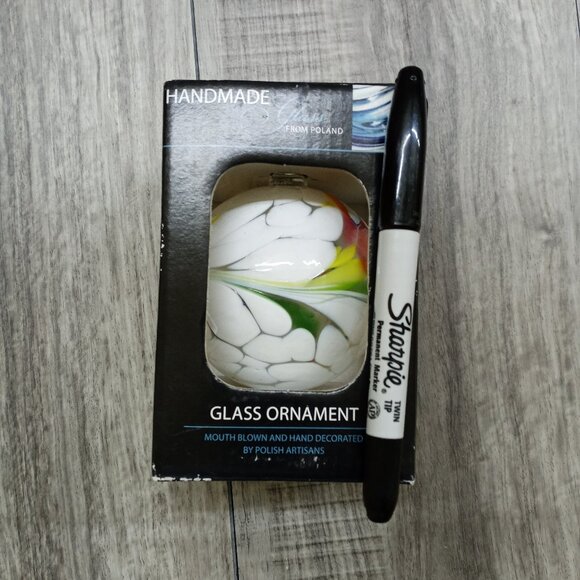 Blown Glass Ornament Hand Made in Poland - Picture 6 of 6